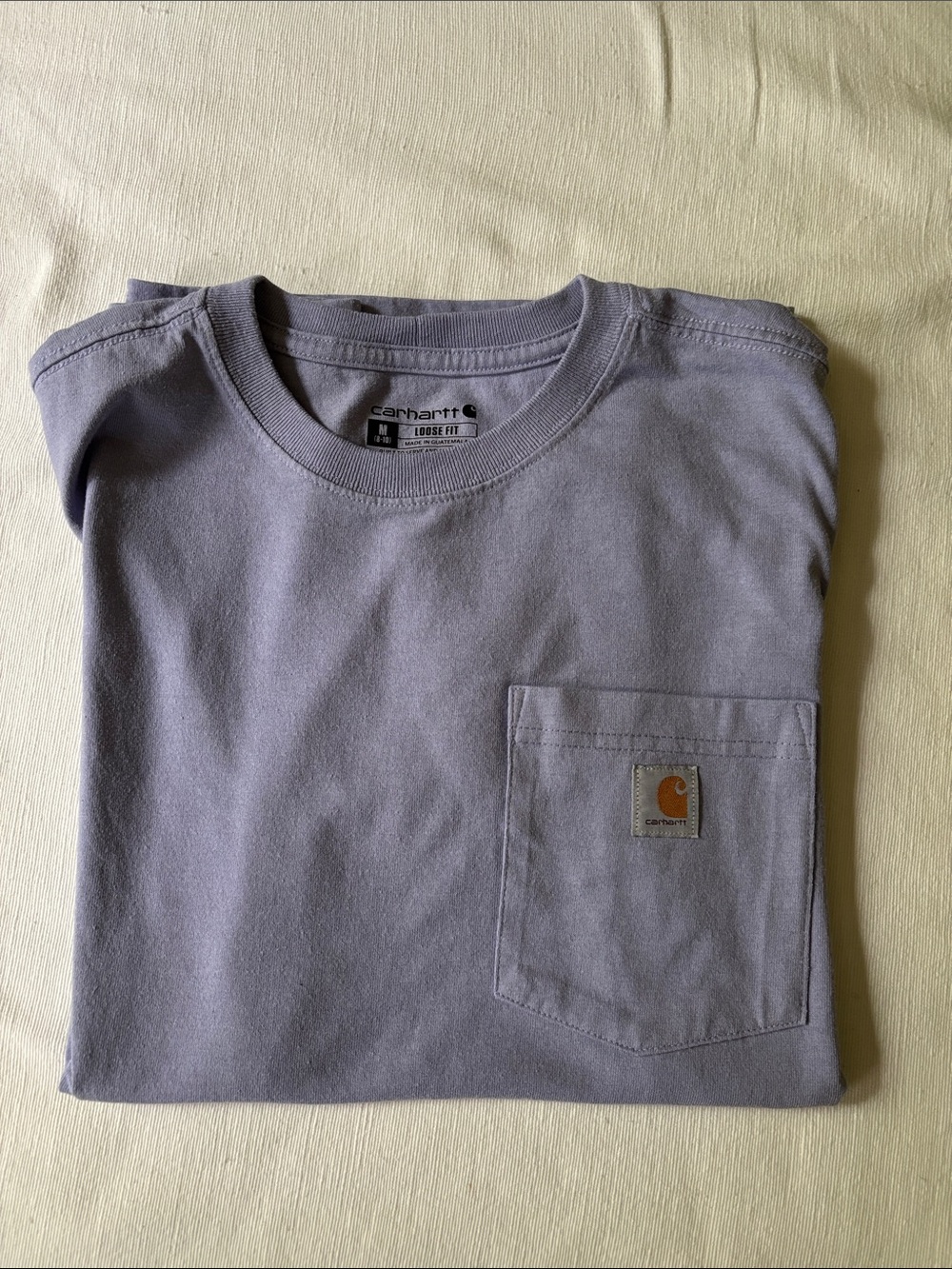 Carhartt Short Sleeve Lilac Pocket Tee with Logo Patch